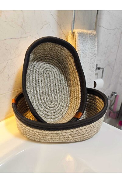 JÜTEX HOME Coș cu model din paie de iută de lux Organizator în dulap, coș de ...