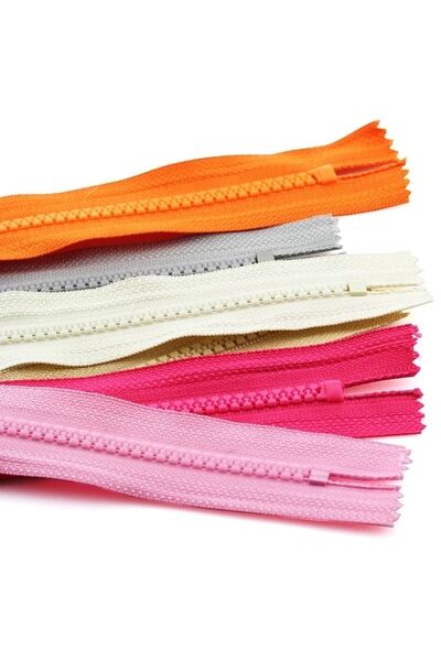 e tuhafiye 10 Adet Renkli Kısa Kemik Dipli Fermuar (16-20 CM)