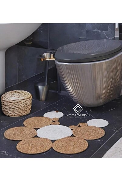 JÜTEX HOME مرحاض الجوت الحديث من الخوص - تفاصيل الممسحة الأمامية