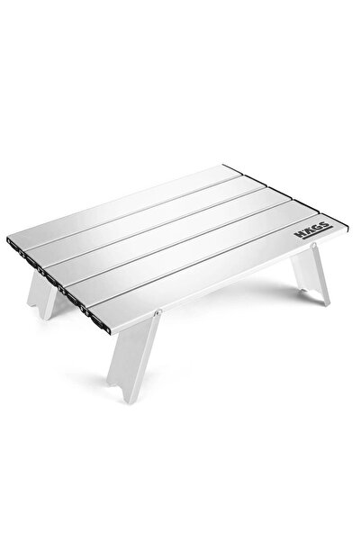 Genel Markalar Haegs Portatif Küçük Masa Alüminyum Hafif - Plaj, Piknik, Kamp, Balıkçı Küçük Sehpa Masa - Gümüş