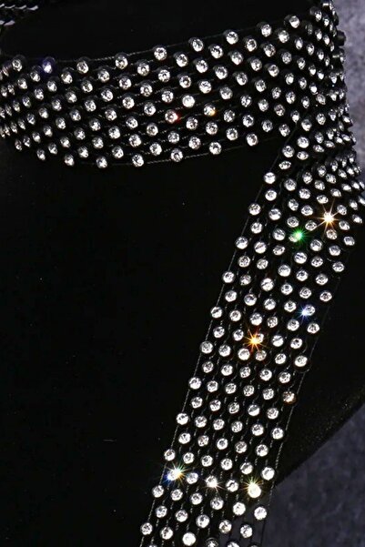 PETEK AKSESUAR RHİNESTONE KRAVAT GERDANLIK KOLYE