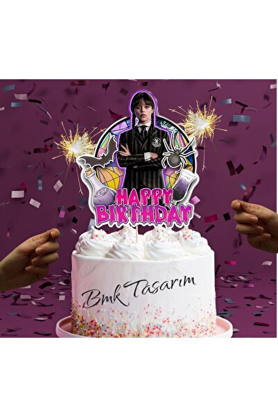 Bmk Parti Tasarım Wednesday Addams Pasta Süsü