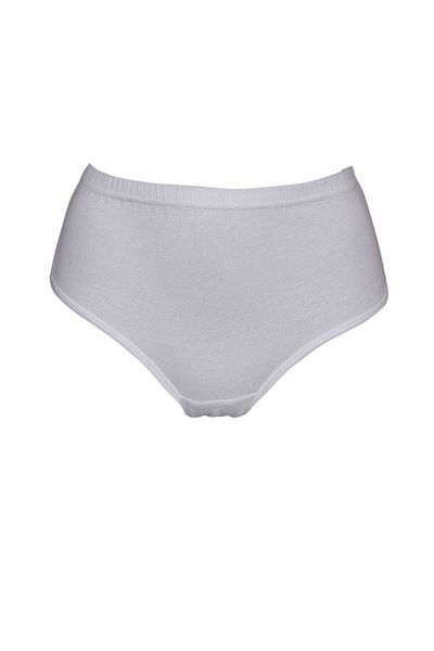 Tutku Women's 6-Piece High Waist Elastic Ribbed (lycra) Bato White
