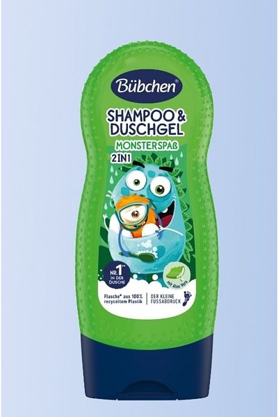 Bübchen Wood Crumb Scent from Age 3 with 2 in 1 Shampoo & Shower Gel Monster Fun 230ml