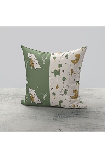 Talia Home Χαριτωμένο κάλυμμα μαξιλαριού με μοτίβο δεινοσαύρων και ζώων TLAKR...