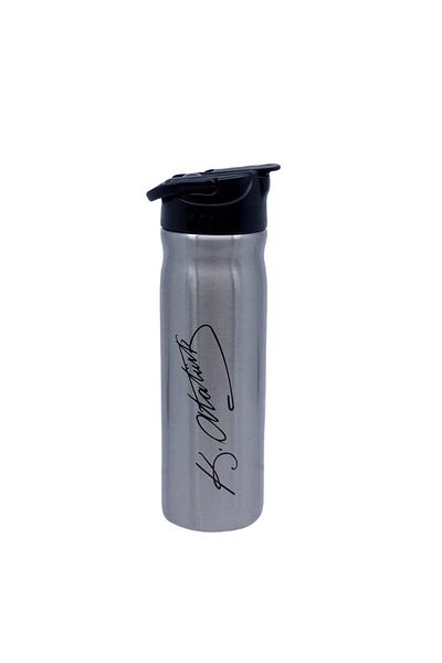 Globox Atatürk Printed Steel Flask 3267-grey Signature