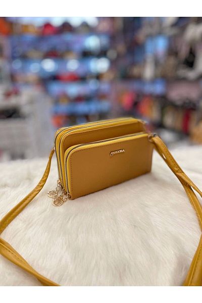 Pandora Bags Geantă orizontală pentru femei - cu trei buzunare și curea încrucișată
