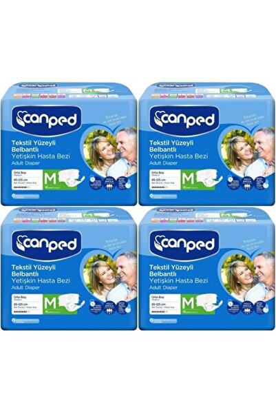 Hasta Bezi Yetişkin Bel Bantlı Tekstil Yüzey M-Orta Boy 72 (4PK*18) (