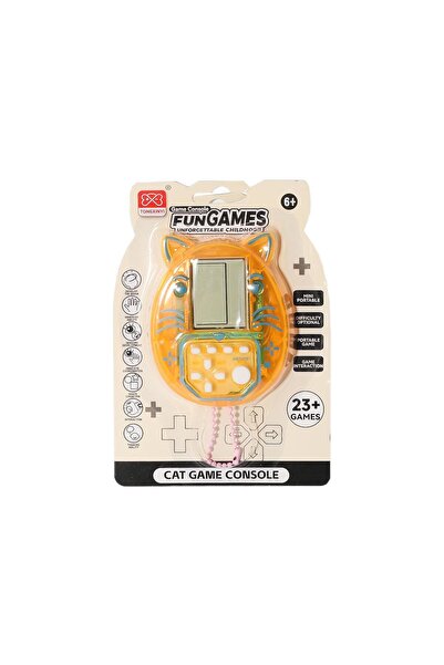 Genel Markalar 0426 Nostaljik Tetris Oyun Konsolu Kedi Desen -Başeltoys
