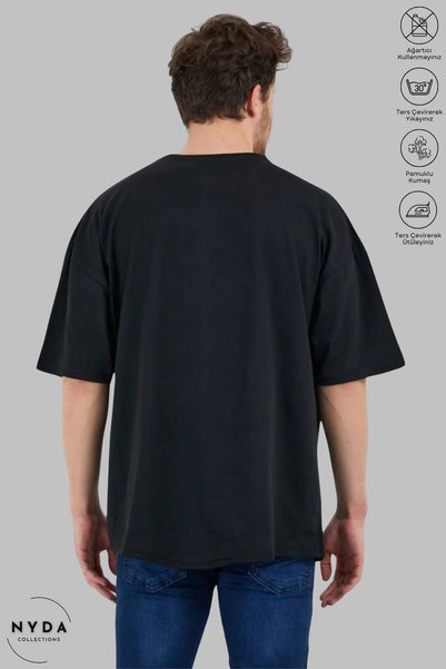 Nyda Collections Unisex Crew Neck Bubu Dudu Teddy Bear Printed Cotton Oversize Short Sleeve T-Shirt