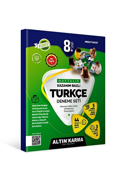 Altın Karma Yayınları 8.Sınıf Türkçe  Haftalık Kazanım Bazlı Deneme Seti  (Ya...