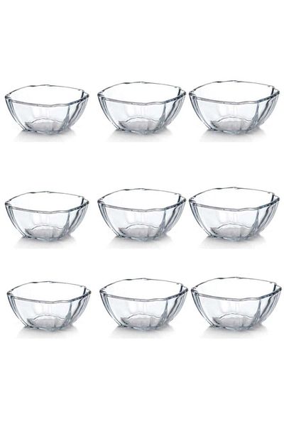 Paşabahçe Borcam 9-Piece Square Cake Mold - Rice Pudding Bowl