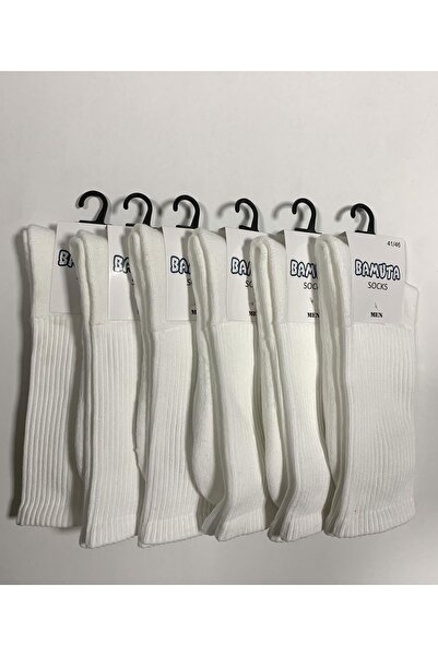 Bamuta Erkek Tabanaltı Havlu Tenis Çorap 6lı Lastik Bantlı