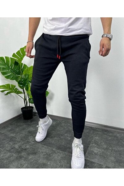 exans moda Μαύρο Unisex Χειμερινό Χοντρό Φούτερ - Λαστιχένιο Πόδι