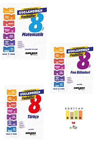 Okyanus Yayıncılık Ankara Yayınları 8. Sınıf Türkçe-Fen Bilimleri-Matematik G...