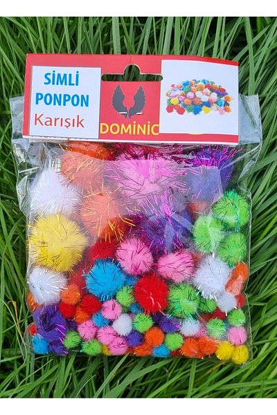 Modellino 70's Dominic Glitter Pompom in Mixed Sizes / Colors