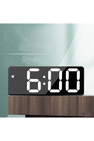 IntersTech LED ayna dijital masa saati, elektronik çalar saat, takvim termome...