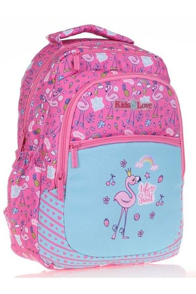 KAUKKO Kids&love Backpack Patterned Flamingo