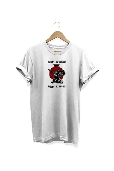 WİDİ Bez bicikla nema života Štampano bela T-shirt