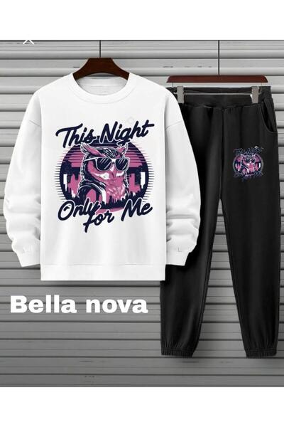 bellanova - Trening imprimat cu 3 fire Hanorac cu glugă Set de jos