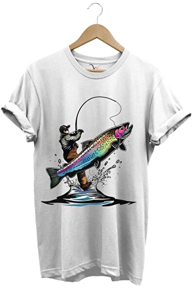 WİDİ Undiță de pescuit pentru vânătoare de pește - Tricou Regular Fit 100% bu...