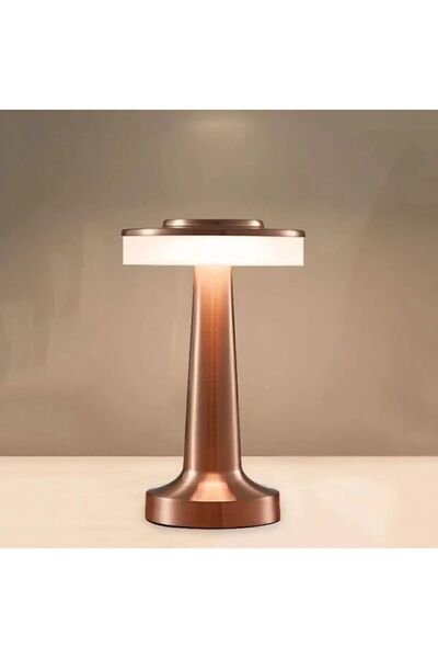 HANGAST Hl-017g Dekoratif Metal Bronz Kablosuz Masa Gece Lambası Dekoratif Led