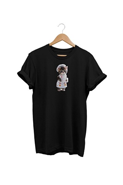 WİDİ mačka Štampano crna T-shirt