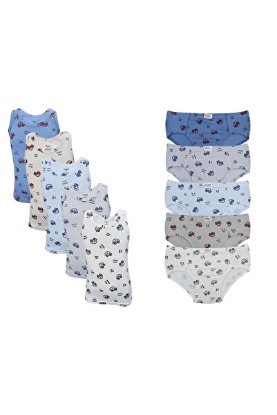 Onurel Set boxer pentru băieți, 5 bucăți, cu pudre de culori mixte imprimate ...