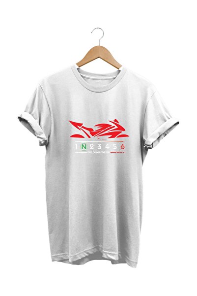 WİDİ Red Racing Motor - Tricou cu imprimeu Red Racing Motorcycle