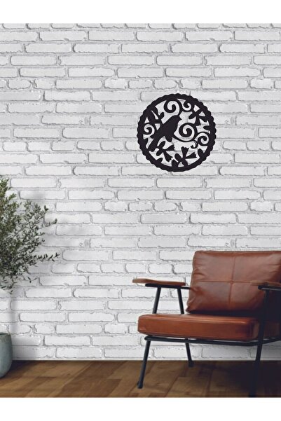 softclass Kuş Ahşap Dekoratif Duvar Süsü Serçe Duvar Dekorasyonu 24x24