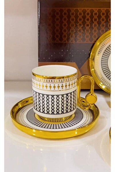 Kosova Evimsahane Faylinn Siyah Türk Kahve Fincan Takımı