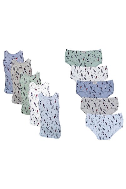 Onurel طقم سراويل داخلية رياضية من الليكرا مطبوعة بألوان متنوعة للأولاد مكونة...