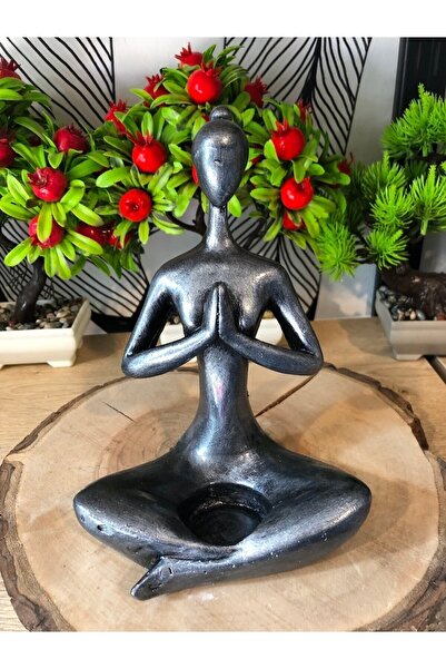 Atak Hediyelik Dekoratif Yoga Kadın Mumluk Polyester
