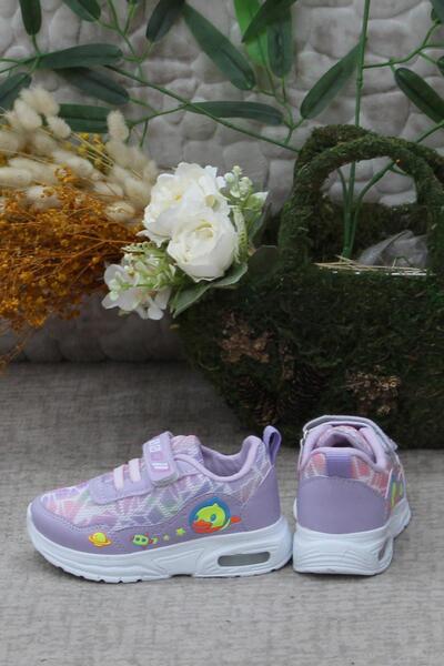 fort 0775 Lila Figürlü Hafif Taban Işıklı Kız Çocuk Ayakkabı