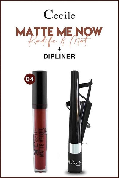 Cecile Sharp Looks - Matte Lipstick with Permanence All Day 04-Dipliner Set
