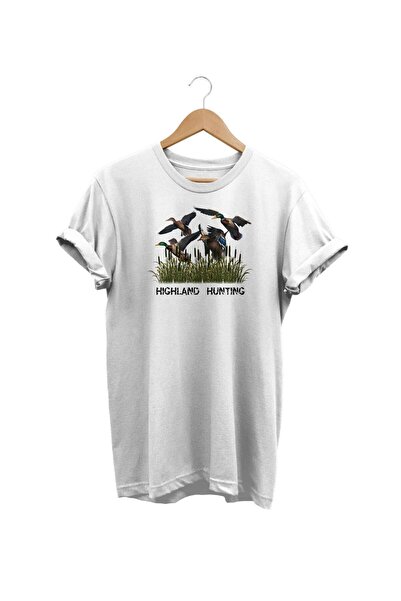 WİDİ Widi Duck Štampano Bela T-shirt