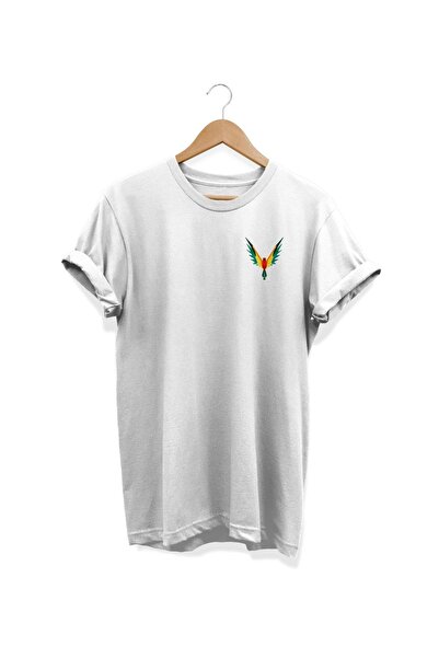 WİDİ Papagaj Štampano Beli T-shirt