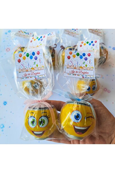 Atölye Doruk 15 ADET Doğum Günü Hediyelik Kartlı Çim Adam-Hediye Çimoji-Emoji...