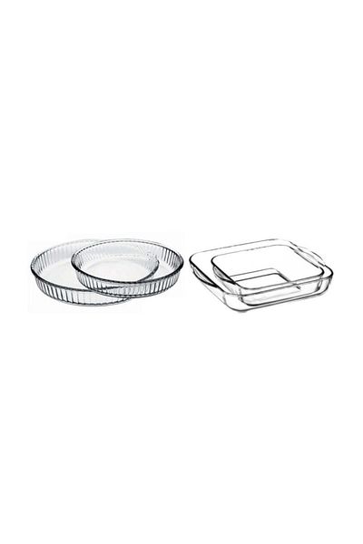 Paşabahçe Pyrex Square Round 4 Piece Super Set Fma04596 Fma02253