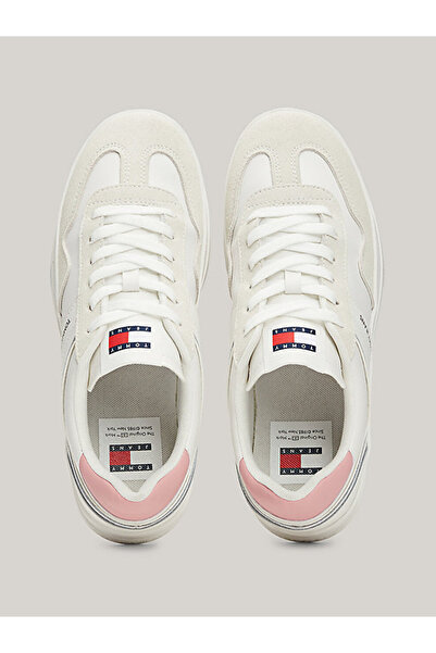Tommy Hilfiger Suede Mixed Texture Court Trainers