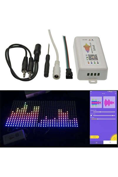 Genel Markalar Sp107e Pixel Rgb Led Müzik Kontrol Cihazı Bluetoothlu
