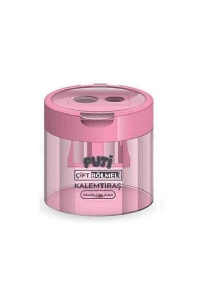 YEŞİL KIRTASİYE Pencil Sharpener Transparent Double Compartment 1 Piece