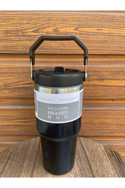 copo Vacum Mug IceFlow Flip Straw | Pipetli Termos Bardak 600ml Çelik