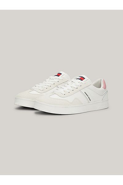 Tommy Hilfiger Suede Mixed Texture - Court Trainer Shoes