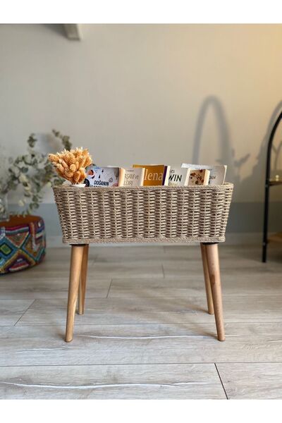 Genel Markalar Hasır Çiçeklik Ayaklı Sepet Saksı
