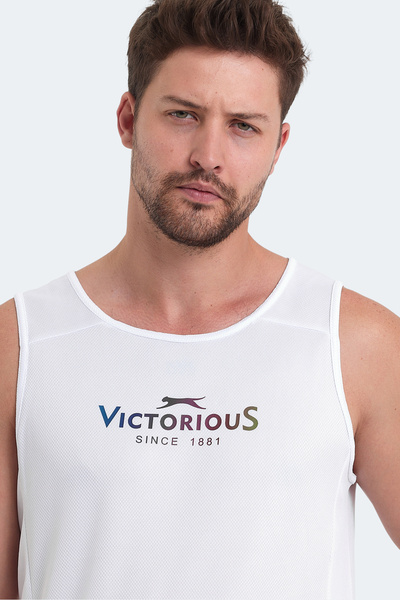 Slazenger Ανδρικό αμάνικο λευκό μπλουζάκι VASANTA
