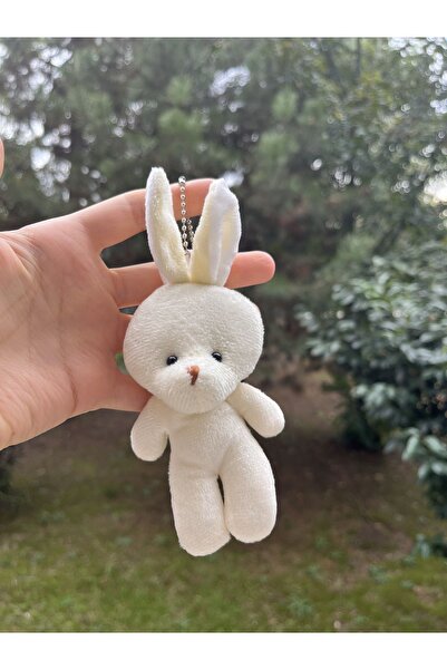 sumicorn حقيبة سلسلة مفاتيح على شكل أرنب أبيض لطيف ومحفظة هدية