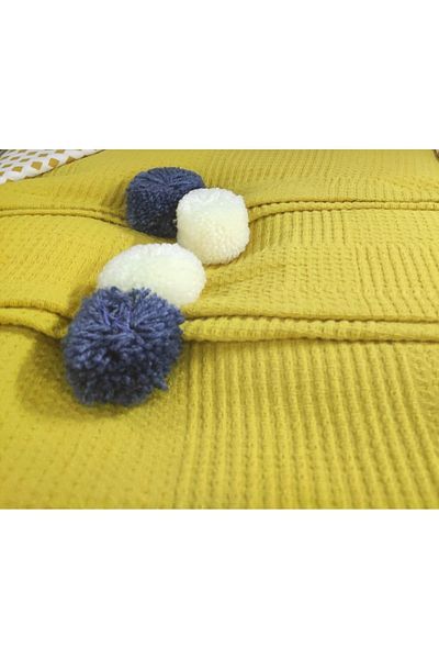 denizli hatırası Madam Marica double pompom boxed pike set MUSTARD