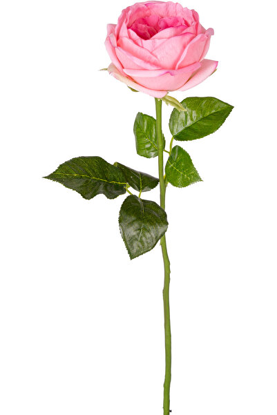 Herdekora Τεχνητό Λουλούδι Υγρό Τριχωτό Τριαντάφυλλο Ροζ 48 εκ.