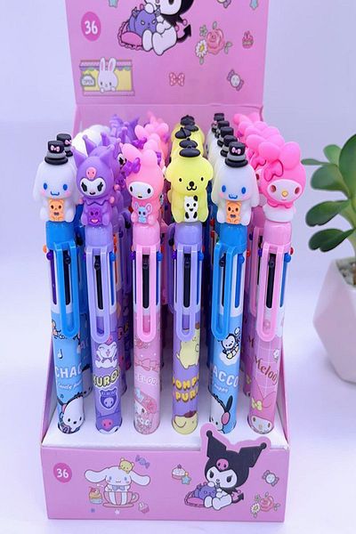 Bold Grup Sanrio Kuromi 6 Color Ballpoint Pen 1 PCS
